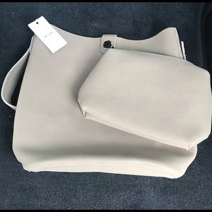 TOTE SUEDE WITH INSIDE POUCH